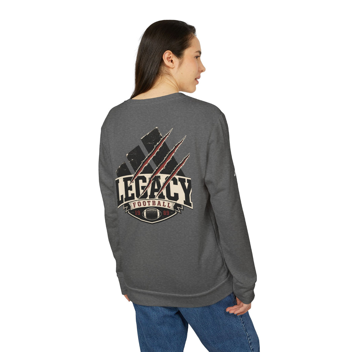 Adidas® x Trigger® Unisex Fleece Crewneck Football Legacy Sweatshirt