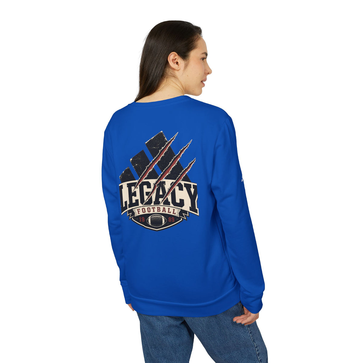 Adidas® x Trigger® Unisex Fleece Crewneck Football Legacy Sweatshirt