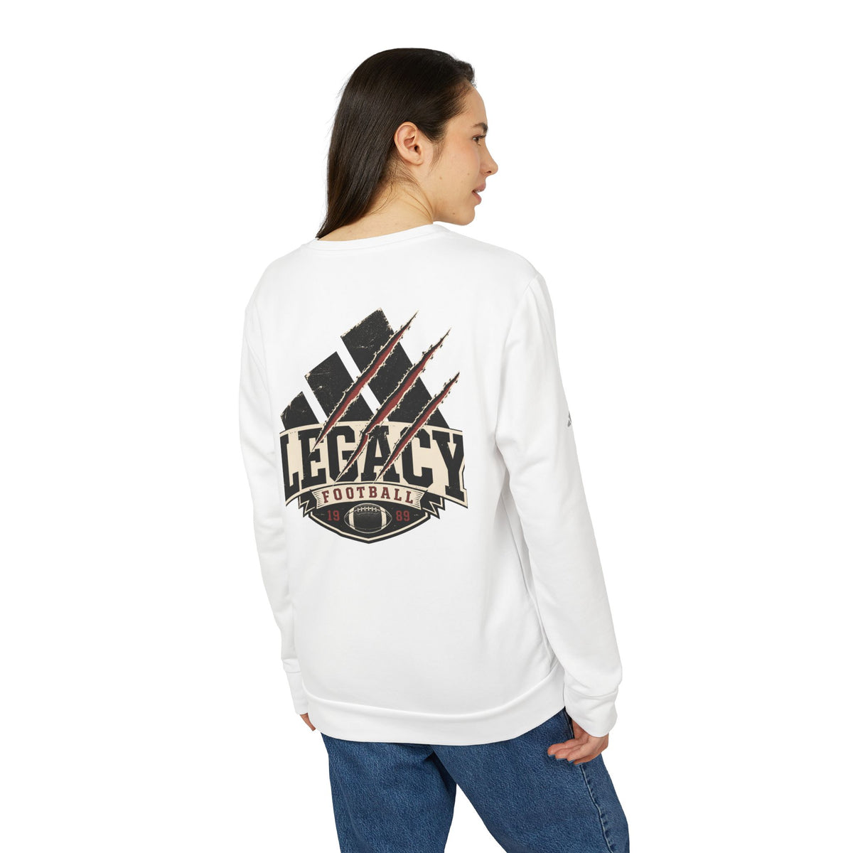 Adidas® x Trigger® Unisex Fleece Crewneck Football Legacy Sweatshirt