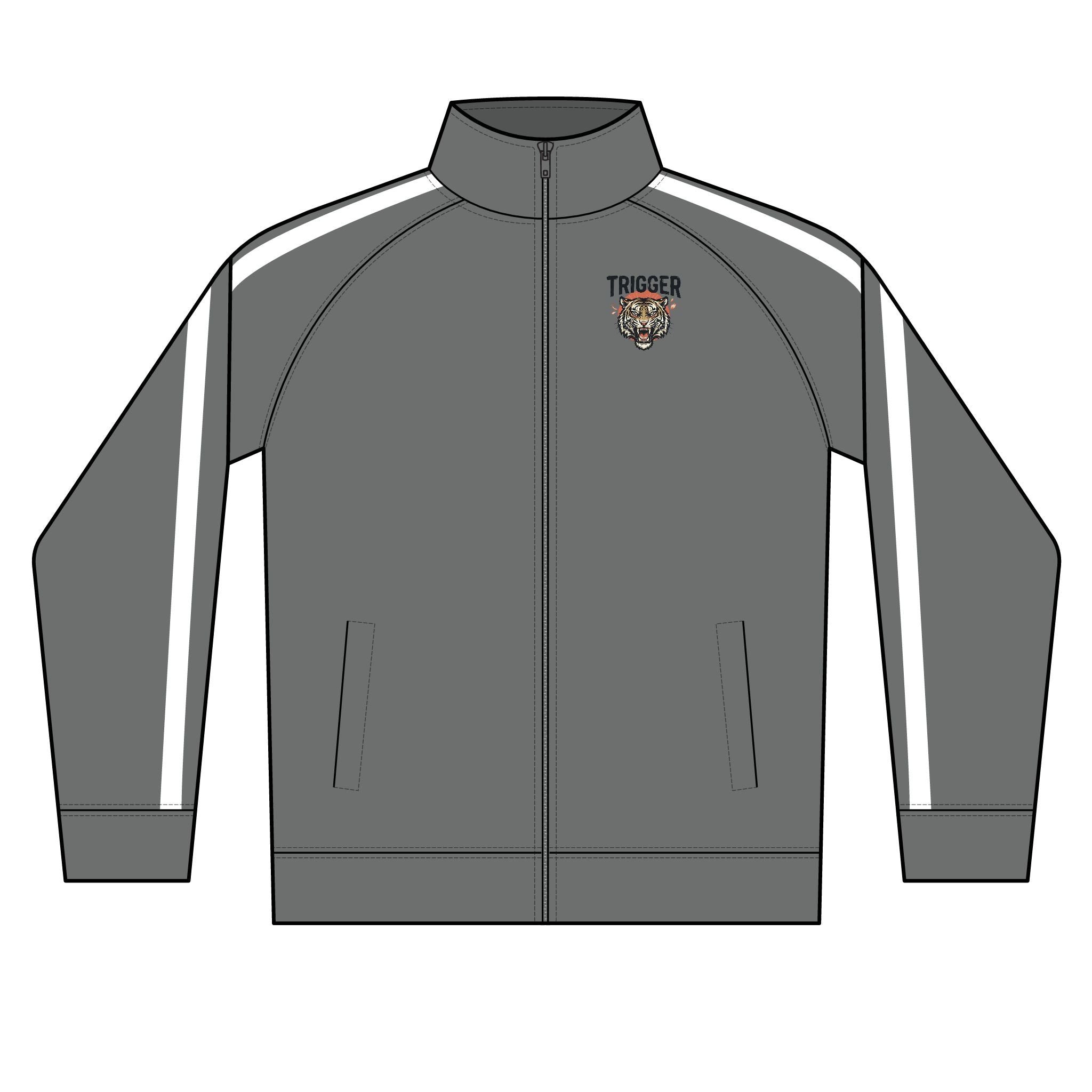 Trigger Men's Lightweight Poly-Tech Full-Zip Track Jacket