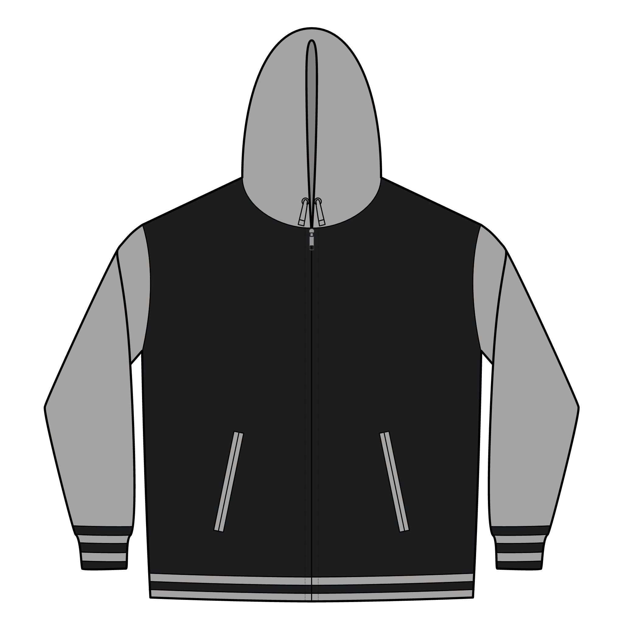 TRIGGER Unisex Heavyweight Varsity Full-Zip Hooded Sweatshirt
