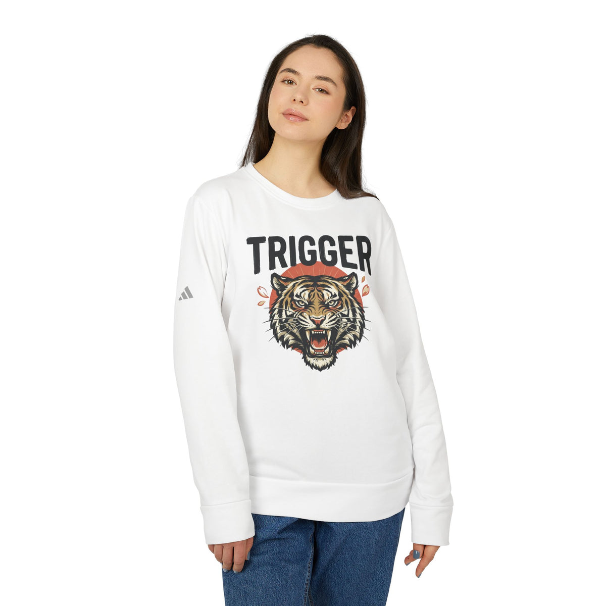 Adidas® x Trigger® Unisex Fleece Crewneck Football Legacy Sweatshirt